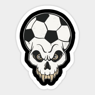 Cool Football Skull Soccer Fan Sport Sticker